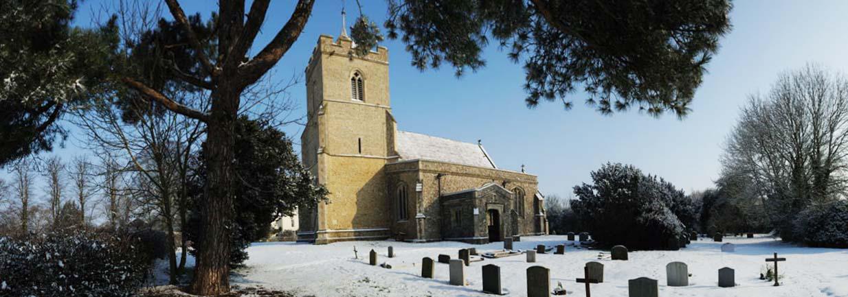 Panoramic of St Andrew Church, Buckland 2